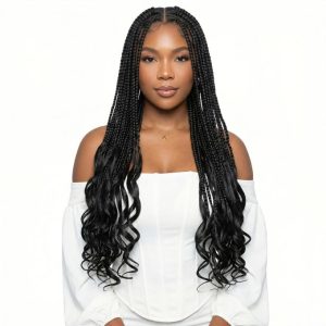 3-Pieces/Set Women’s Wig Wavy Long Curly Hair for Hair Extensions Braiding Hairstyling – Black,24-Inch