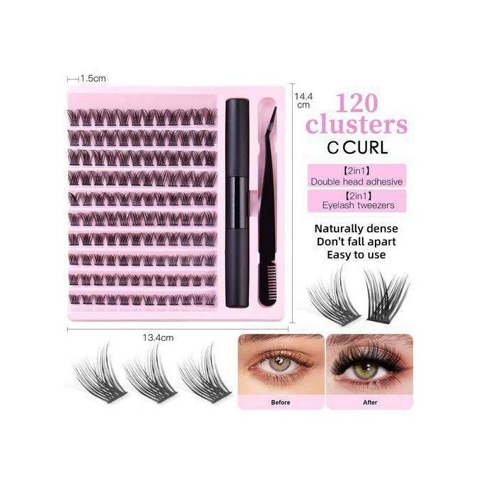 Homarom DIY Lash Extension Kit Single Cluster False Eyelashes Lashes