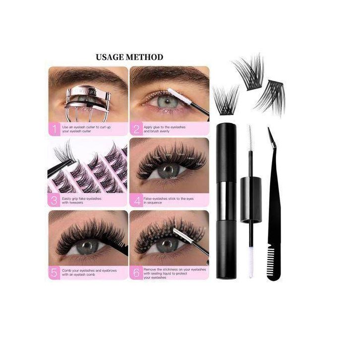 Homarom DIY Lash Extension Kit Single Cluster False Eyelashes Lashes